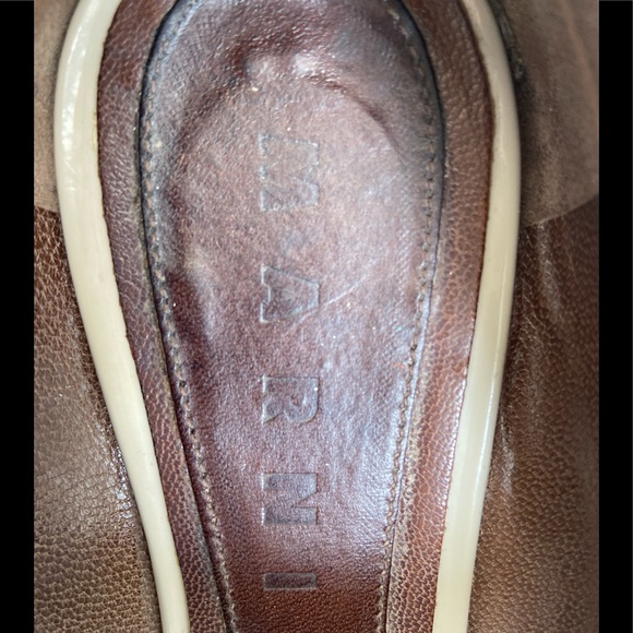 MARNI Patent Leather peep-toe Flats with strap - Picture 6 of 6